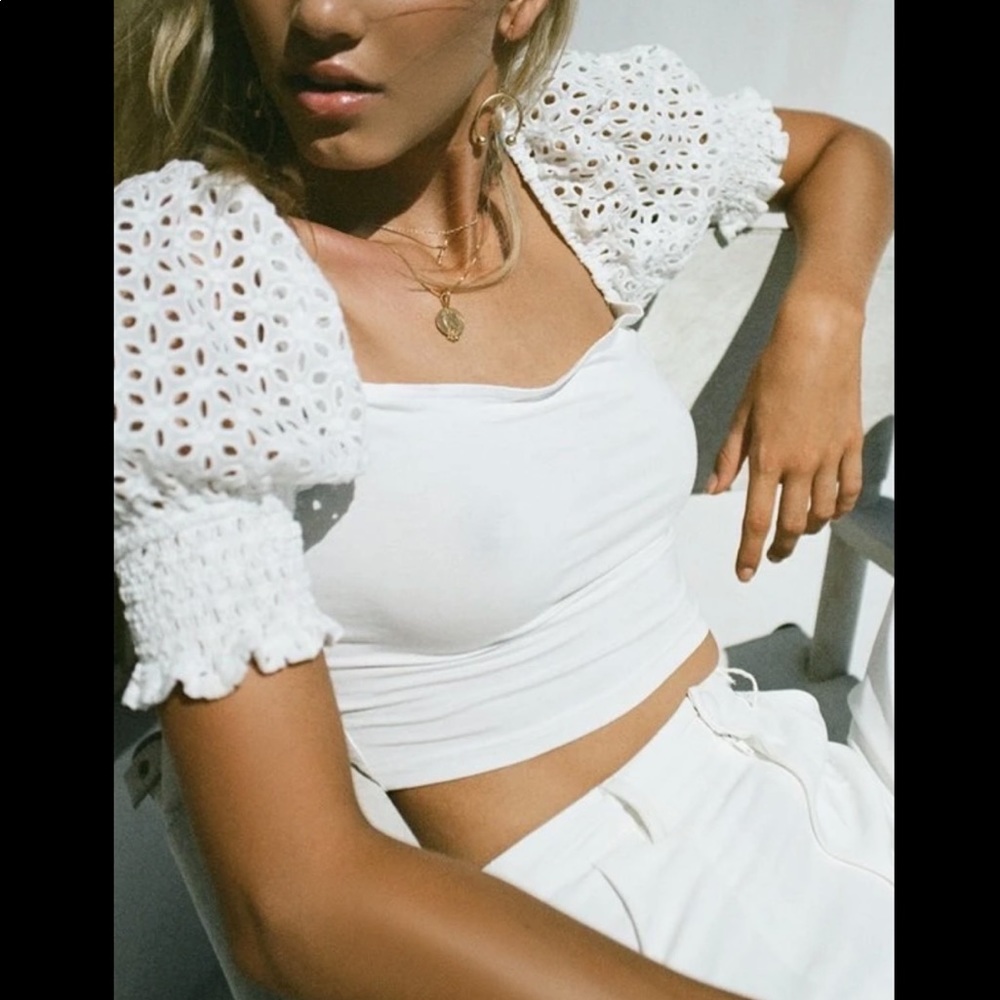 Sabo skirt eyelet crop top
